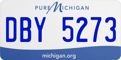 MI license plate DBY5273