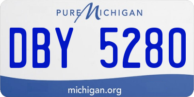 MI license plate DBY5280