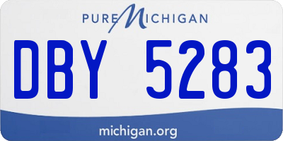 MI license plate DBY5283
