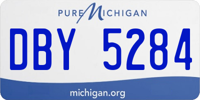MI license plate DBY5284