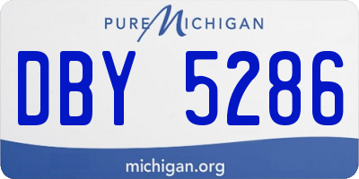 MI license plate DBY5286