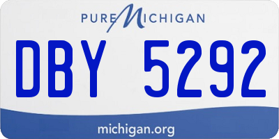 MI license plate DBY5292