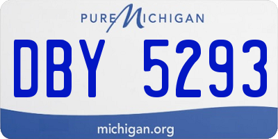 MI license plate DBY5293