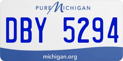 MI license plate DBY5294