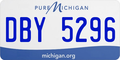 MI license plate DBY5296