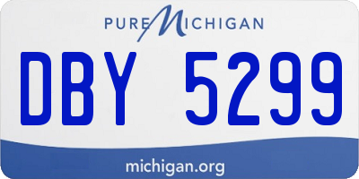 MI license plate DBY5299