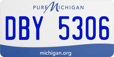 MI license plate DBY5306