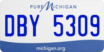 MI license plate DBY5309