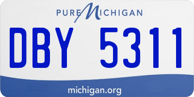MI license plate DBY5311