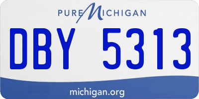 MI license plate DBY5313