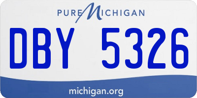MI license plate DBY5326