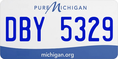 MI license plate DBY5329