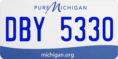 MI license plate DBY5330