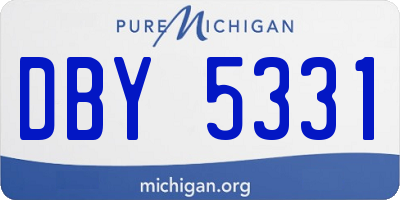 MI license plate DBY5331