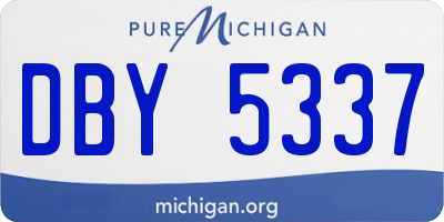 MI license plate DBY5337