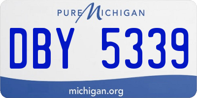 MI license plate DBY5339