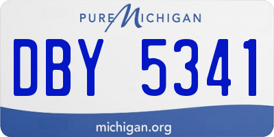 MI license plate DBY5341
