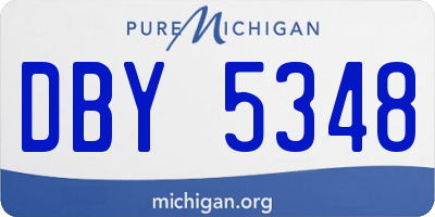 MI license plate DBY5348