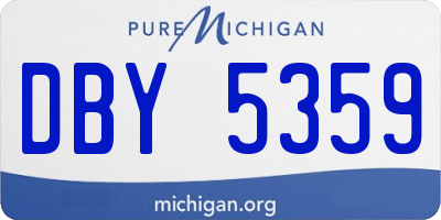 MI license plate DBY5359