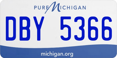 MI license plate DBY5366
