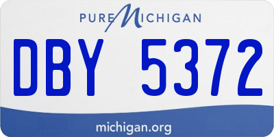 MI license plate DBY5372