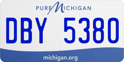 MI license plate DBY5380