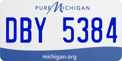 MI license plate DBY5384