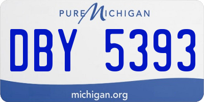 MI license plate DBY5393