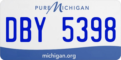 MI license plate DBY5398