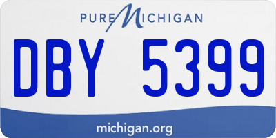 MI license plate DBY5399