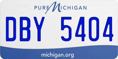 MI license plate DBY5404