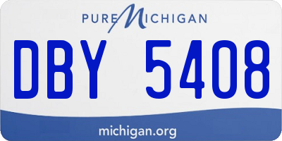 MI license plate DBY5408