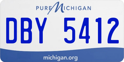 MI license plate DBY5412