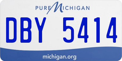 MI license plate DBY5414