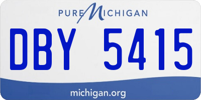 MI license plate DBY5415