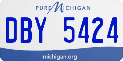 MI license plate DBY5424