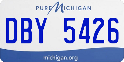 MI license plate DBY5426
