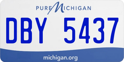 MI license plate DBY5437