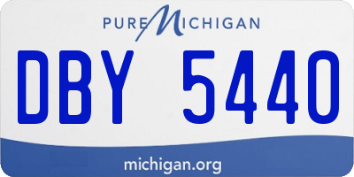 MI license plate DBY5440