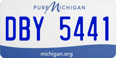 MI license plate DBY5441