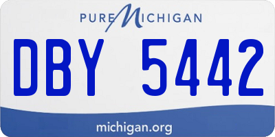 MI license plate DBY5442