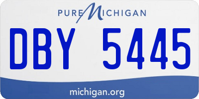 MI license plate DBY5445