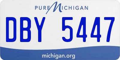 MI license plate DBY5447