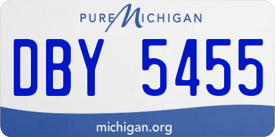 MI license plate DBY5455