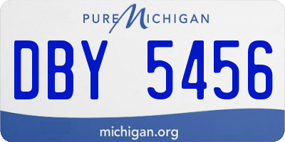 MI license plate DBY5456