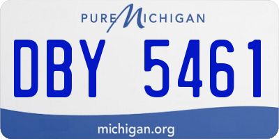 MI license plate DBY5461
