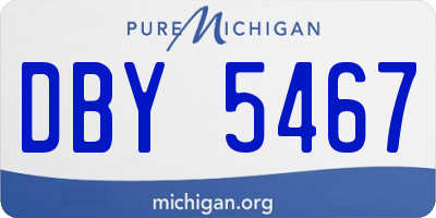 MI license plate DBY5467