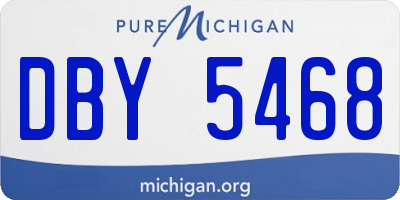 MI license plate DBY5468