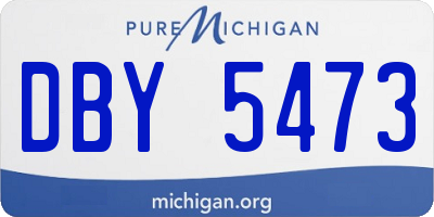 MI license plate DBY5473