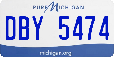 MI license plate DBY5474